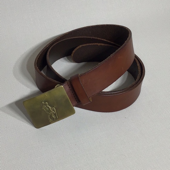 Polo Ralph Lauren Other - Polo Ralph Lauren Big Pony Plaque Logo Belt Brass
